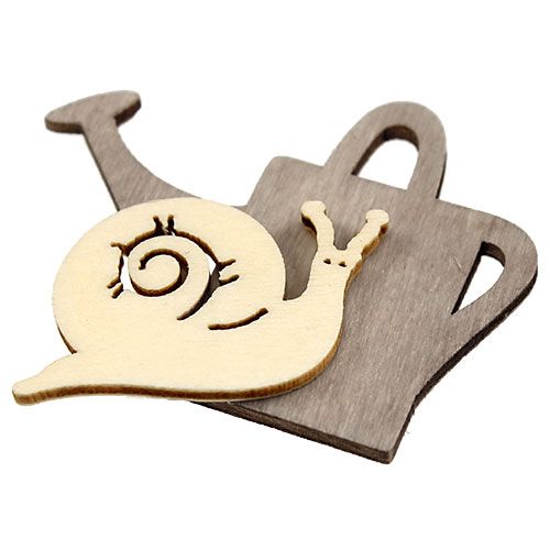 Article Décoration de jardin en bois 4cm - 6cm naturel 72 pcs