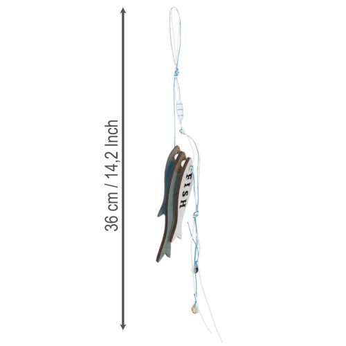 Cintre en bois poisson bleu 36cm 4 pcs | Floristik24.fr