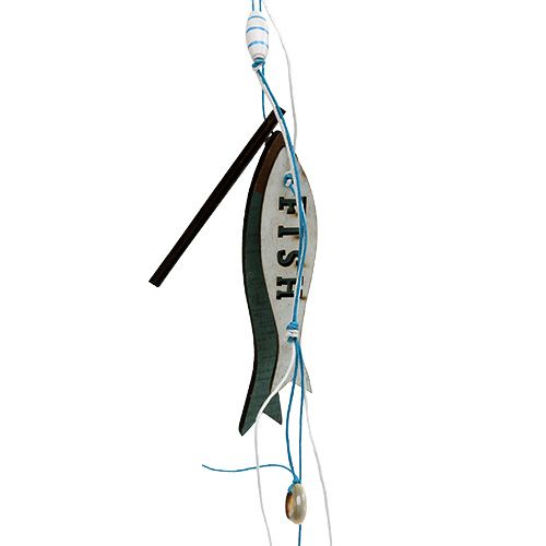 Article Cintre en bois poisson bleu 36cm 4 pcs