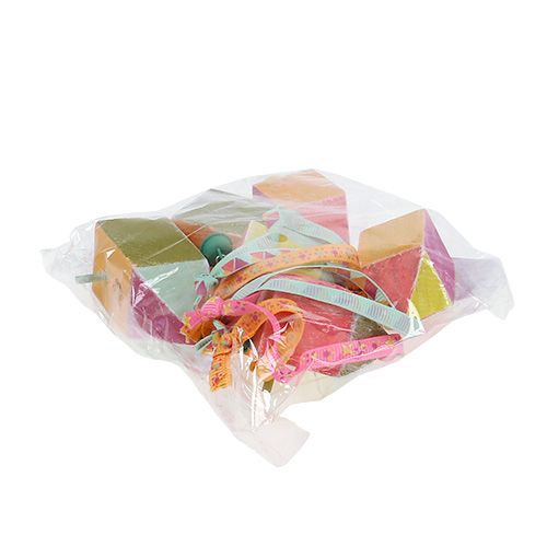 Cintre en bois maison d'oiseau 7x3x3cm coloré 6pcs | Floristik24.fr