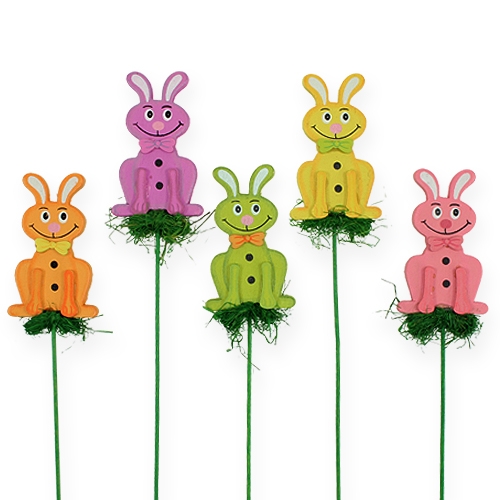 Floristik24 Pique Lapin sur tige 7cm 24 P.