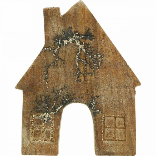 Article Décoration de maison en bois Maison de Noël décoration de maison en bois support en bois H10cm