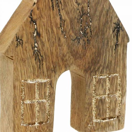 Article Décoration de maison en bois Maison de Noël décoration de maison en bois support en bois H15cm