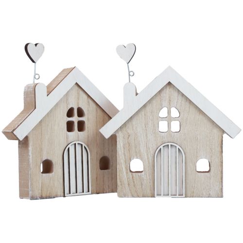 Support de table décoratif pour maison en bois, 16,5 cm, 2 pièces
