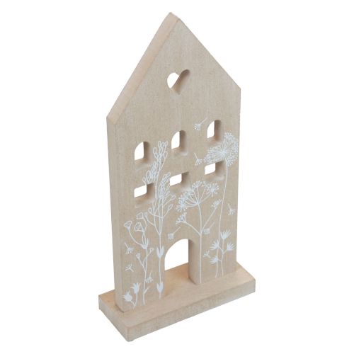 Maison décorative en bois, support de table en bois 28,5 cm