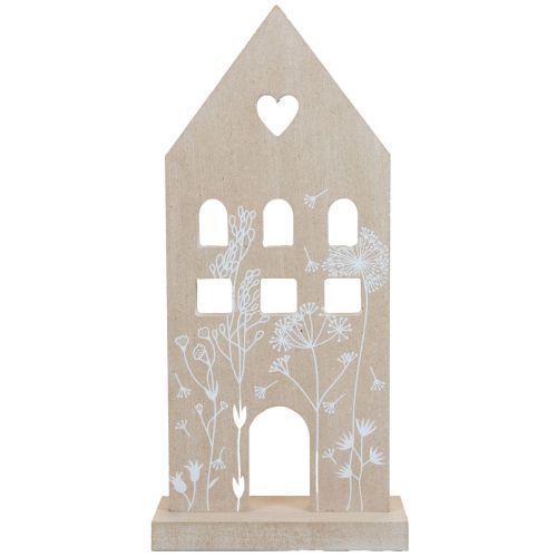 Maison décorative en bois, support de table en bois 28,5 cm