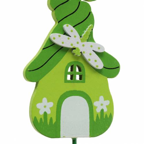 Floristik24 Bouchons à fleurs maison de gnome avec bâton couleurs assorties 5×9cm 16 pcs