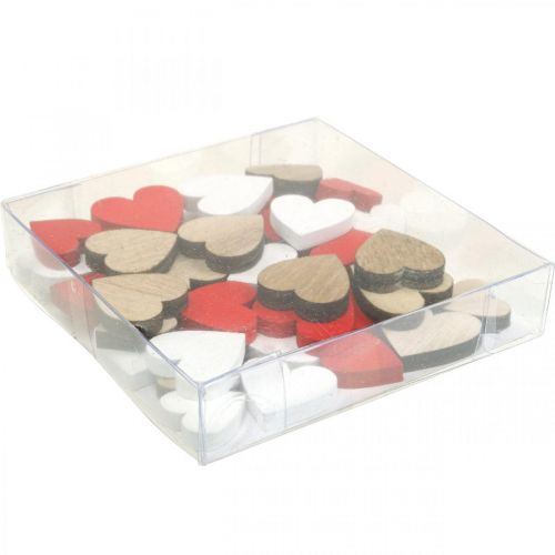 Article Décoration de dispersion de coeurs en bois coeurs de mariage en bois 2,5/2/1,5 cm 48 pcs