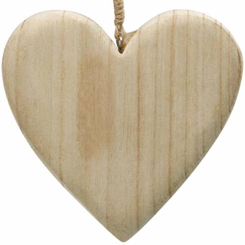 Floristik24 Coeur en bois à accrocher coeurs décoratifs nature Saint Valentin Fête des Mères 3pcs