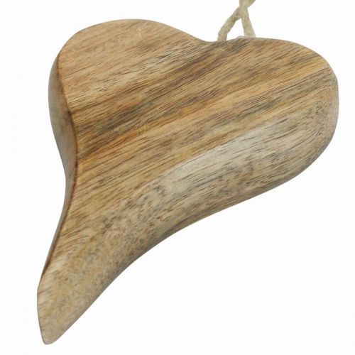 Floristik24 Suspension déco coeur en bois décoration bois coeur à suspendre nature 14cm