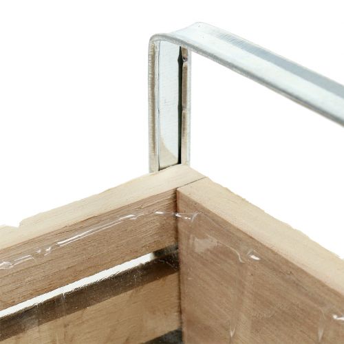 Floristik24 Boîte en bois naturel 20cm x 9cm H6cm avec poignées