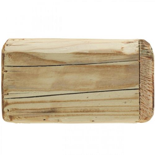 Article Cache-pot jardinière pot de fleurs en bois naturel 15,5×15,5cm