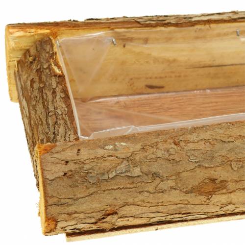 Floristik24 Jardinière en bois naturel 40cm x 15cm H6cm