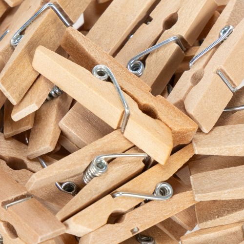 Article Mini pinces à linge décoratives en bois, 3,5 cm, lot de 50.