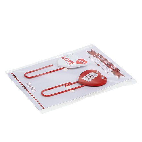 Article Clips en bois coeur &quot;Love&quot; coeur décoratif Saint Valentin 2pcs