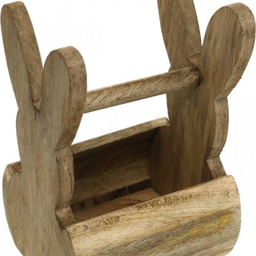 Floristik24 Panier de Pâques lapin décoration de table en bois Pâques Panier de Pâques 13×12×20cm