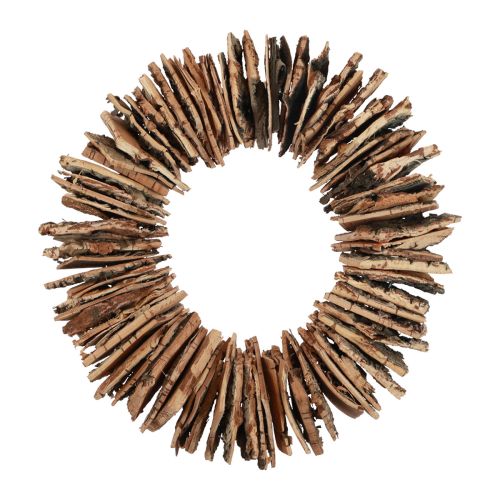 Floristik24 Couronne en bois écorce de bouleau couronne naturelle couronne décorative naturel Ø30cm