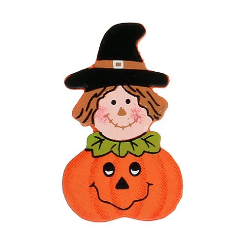 Floristik24 Citrouille en bois à coller 3,5cm orange 18 pcs