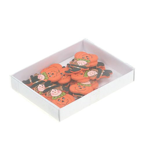 Floristik24 Citrouille en bois à coller 3,5cm orange 18 pcs