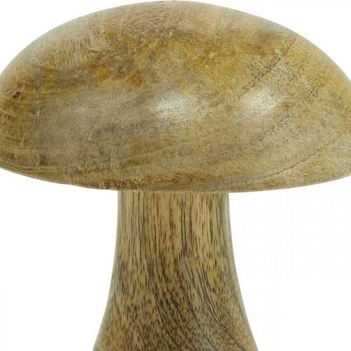 Floristik24 Champignon en bois naturel, jaune automne déco champignons en bois 12×10cm