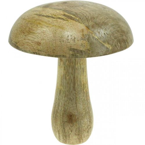 Floristik24 Champignon en bois naturel, décoration bois jaune automne déco champignons 15×13cm