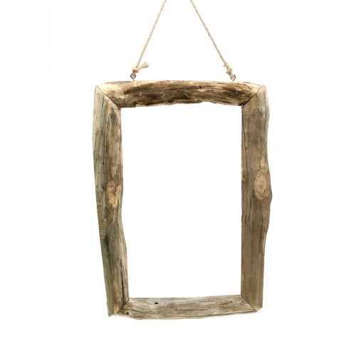 Floristik24 Cadre en bois naturel à suspendre 59 x 42 cm