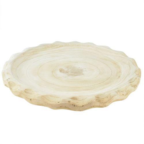 Article Bol décoratif en bois bol en bois Paulownia naturel Ø36cm