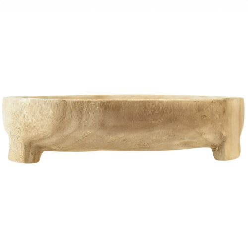 Floristik24 Bol décoratif en bois avec pieds bol en bois Paulownia Ø36cm
