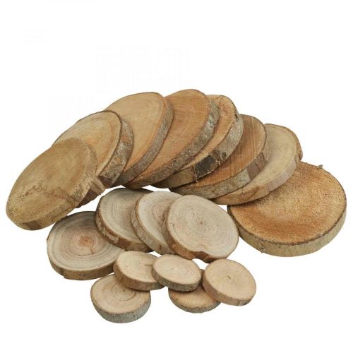 Disques bois 3.5cm - 9cm naturel 300g