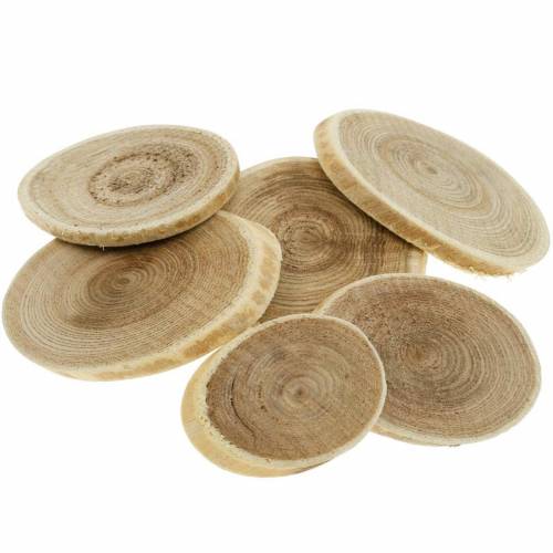 Floristik24 Disques décoratifs en bois ovale disque naturel Ø4-7cm décoration bois 400g