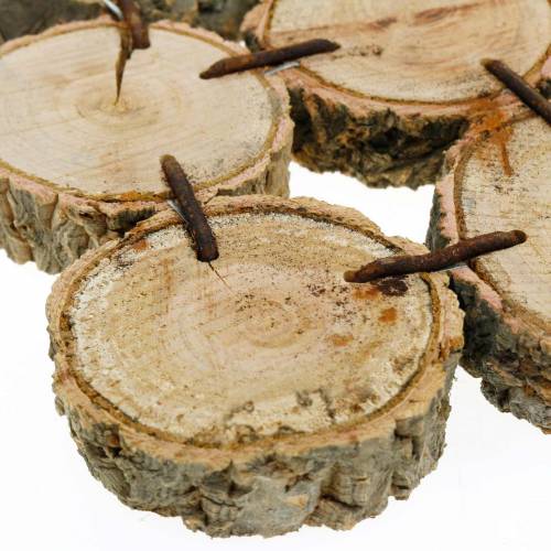 Floristik24 Sous-verre décoratif, tranches de bois, naturel 22 × 22cm