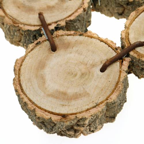 Floristik24 Plateau décoratif en tranches de bois, nature 37 × 22,5cm