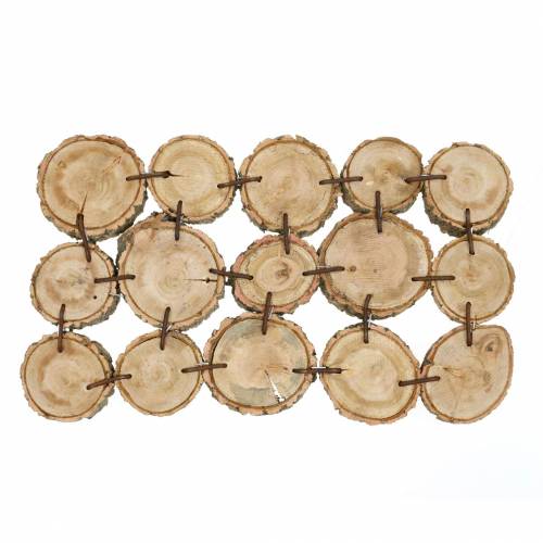 Floristik24 Plateau décoratif en tranches de bois, nature 37 × 22,5cm