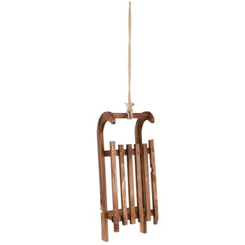 Article Décoration de traîneau en bois décoration d'hiver en bois marron 49,5 cm