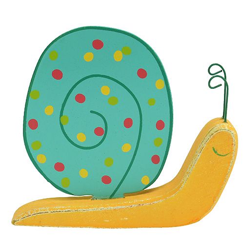 Floristik24 Escargot en bois 10,5 x 9 cm multicolore 6 p.