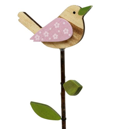 Floristik24 Broche en bois oiseau couleur L30cm 9pcs