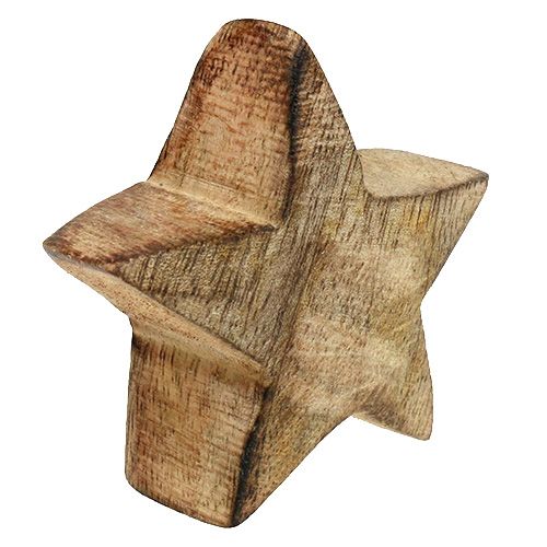 Floristik24 Etoile en bois nature 5cm - 6cm en boite 12pcs
