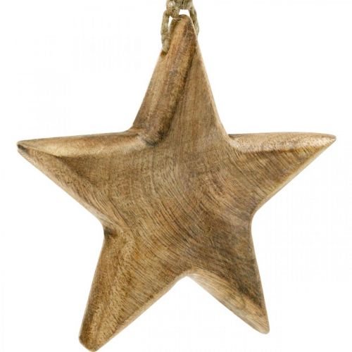 Article Étoile décorative, pendentifs en bois, décorations de Noël 14cm × 14cm