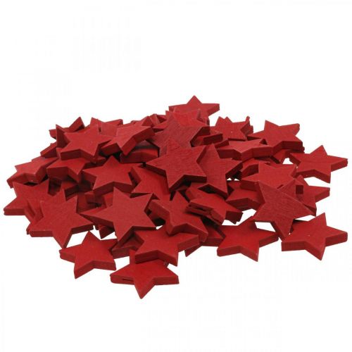 Floristik24 Étoiles en bois décoration dispersée rouge étoiles de Noël 3cm 72 pcs