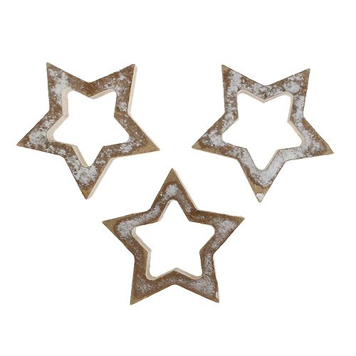 Floristik24 Étoiles en bois ouvert 5cm 12pcs
