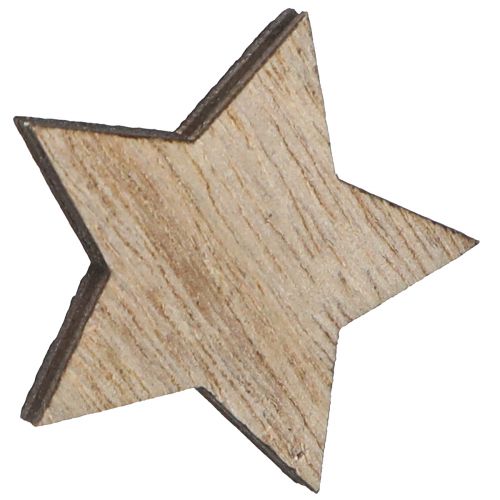 Article Étoiles en bois à disperser Noël naturel Ø3cm 100 pcs