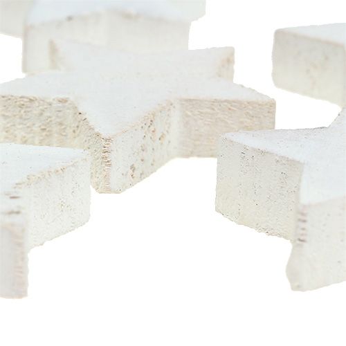 Article Étoiles en bois 5cm blanches 16pcs