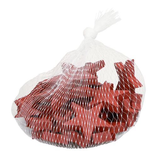 Article Décoration d'étoiles en bois décoration à disperser Noël rouge 3/5/7cm 29pcs