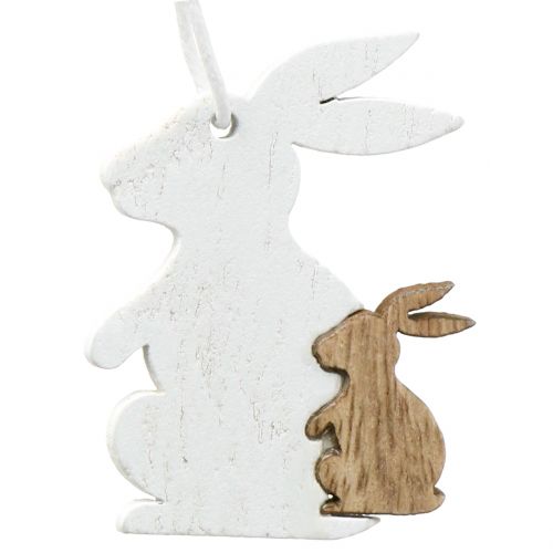 Floristik24 Cintre de décoration printemps blanc / nature 12pcs