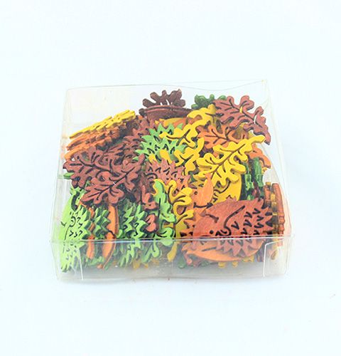 Floristik24 Feuilles d'automne et hérissons, par ex. Saupoudrer 4,5 cm 72 pcs