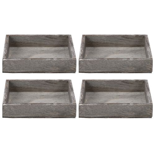 Article Plateau décoratif rustique pour une décoration de table élégante, 15 cm, lot de 4
