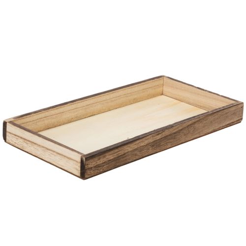 Floristik24 Plateau rectangulaire en bois, organisateur pratique, polyvalent et robuste, 30 cm, lot de 4