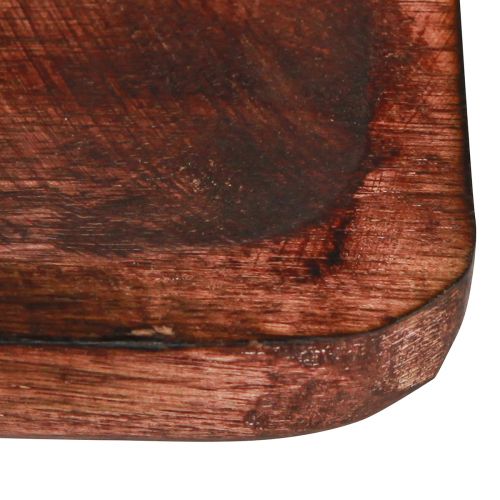 Article Plateau en bois lasuré brun Plateau rectangulaire 30×25cm
