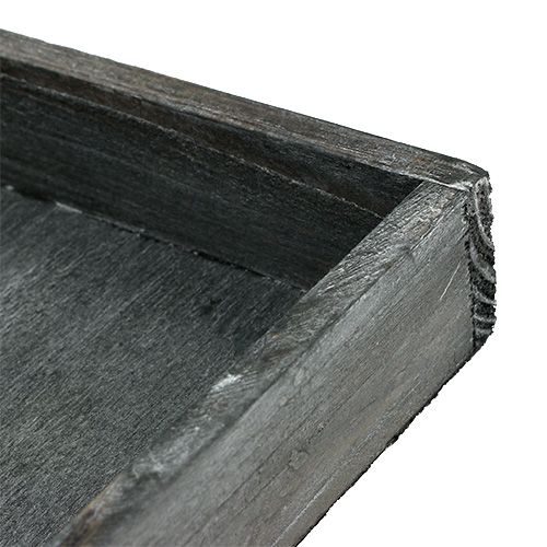 Article Plateau en bois gris 14 cm x 14 cm x 3 cm 5 pièces