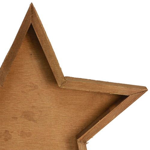 Article Plateau en bois décor étoile marron Ø38/29/22cm Lot de 3